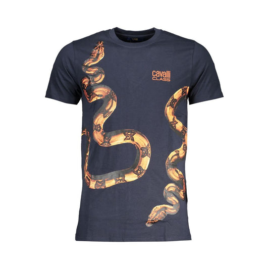 Blu Cotton Men T-Shirt