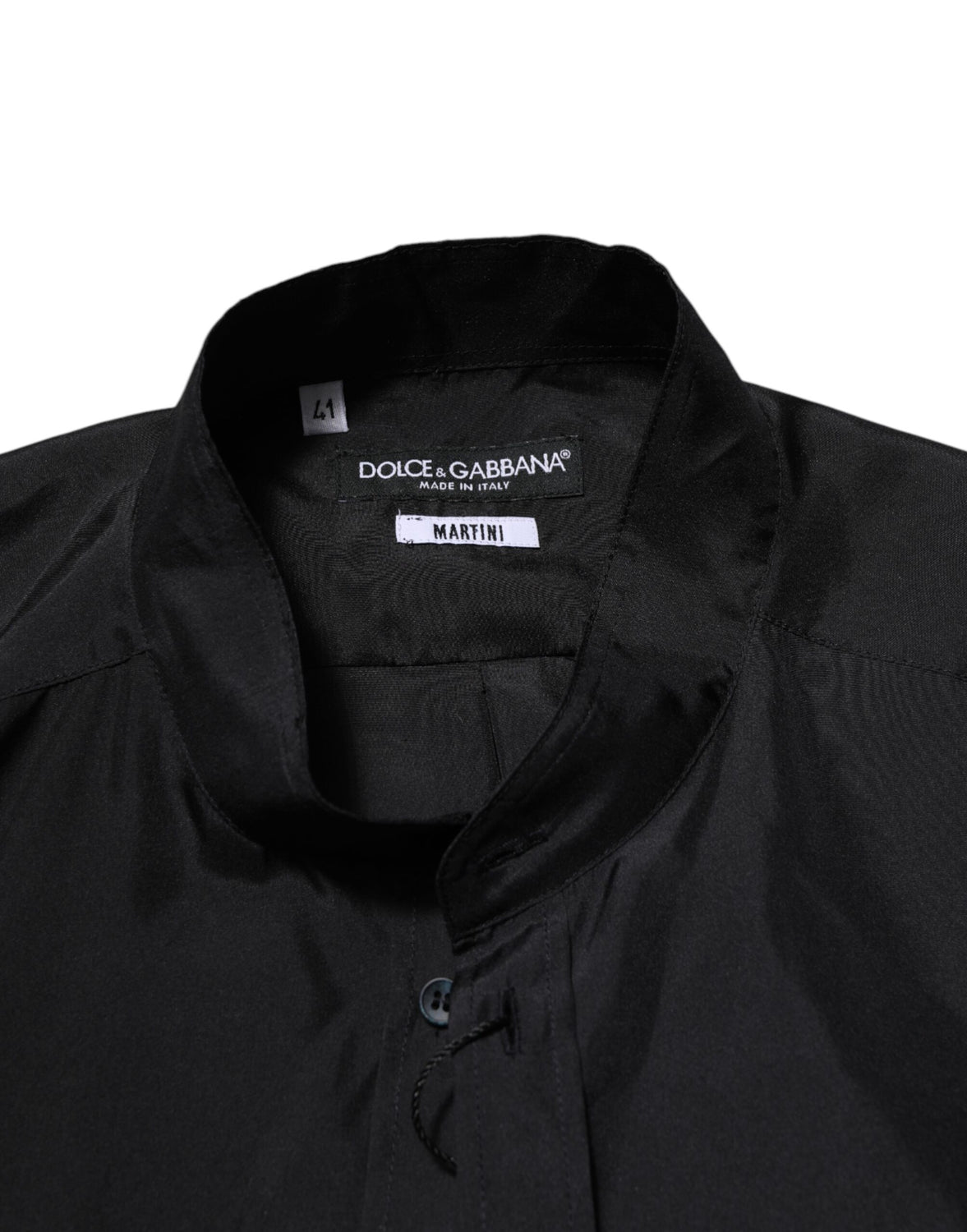 Dark Blue Silk MARTINI Men Formal Dress Shirt