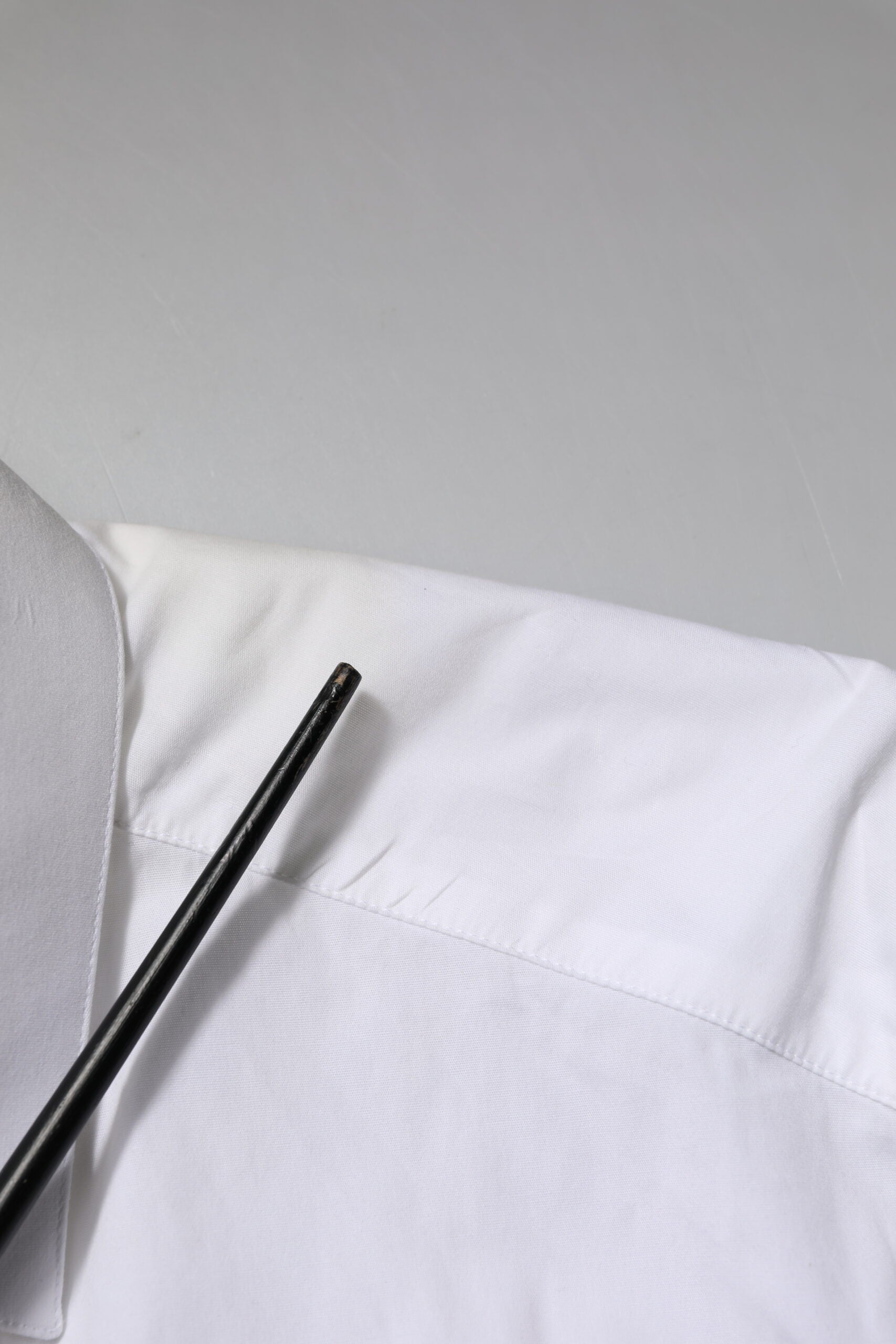 White Cotton GOLD Long Sleeves Dress Shirt