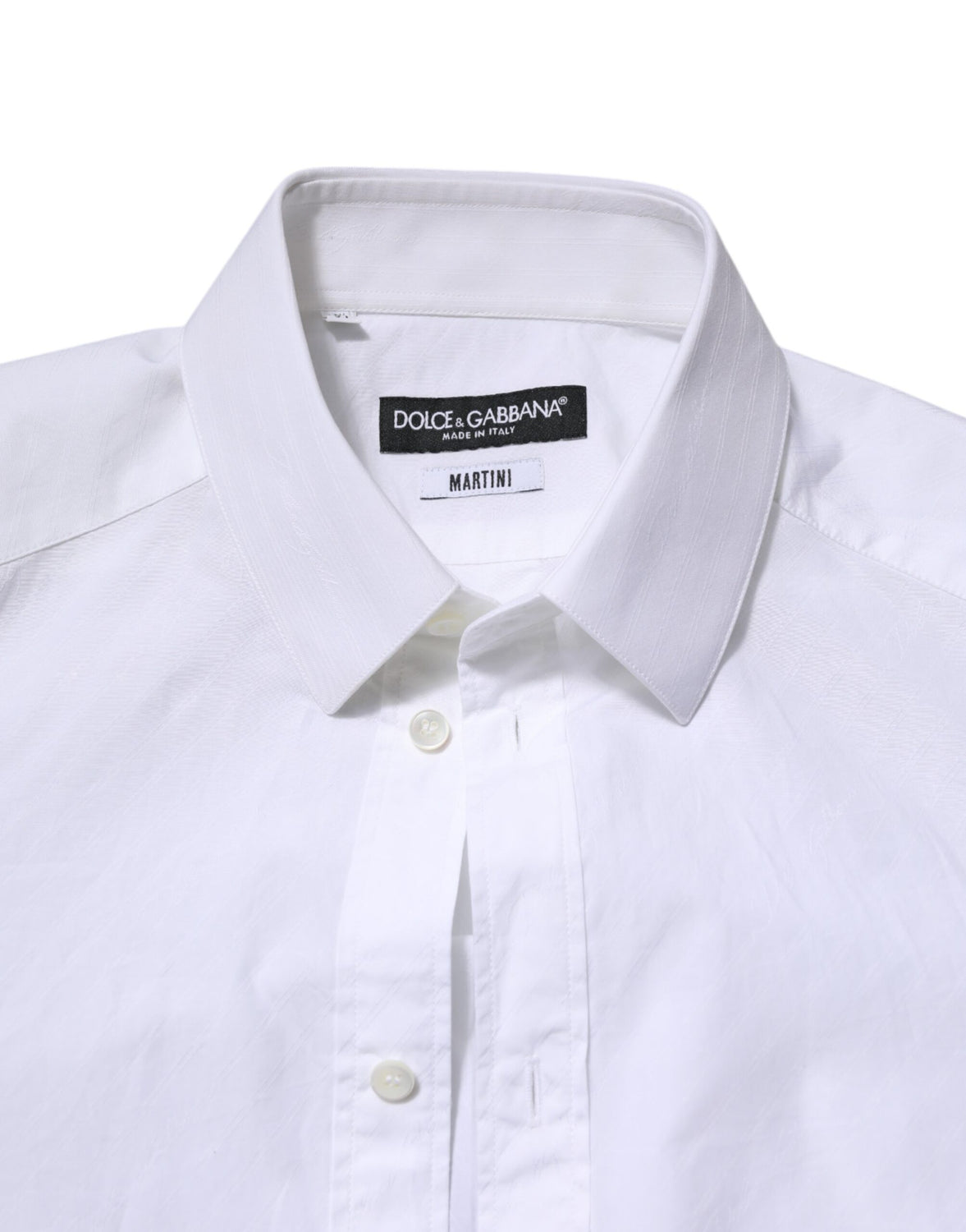 White Cotton MARTINI Long Sleeve Dress Shirt