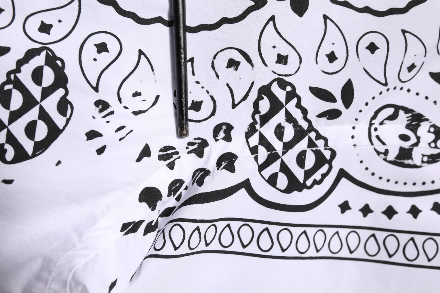 White Bandana Print MARTINI Dress Shirt