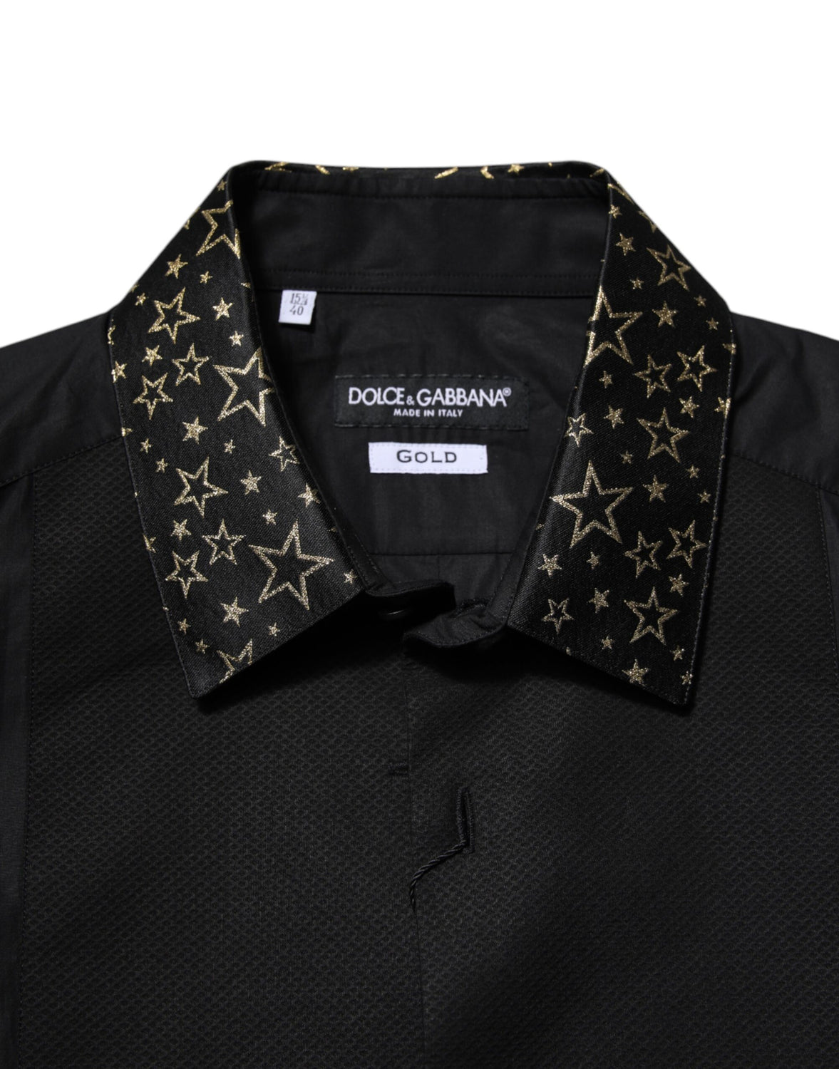 Black Cotton GOLD Long Sleeves Dress Shirt