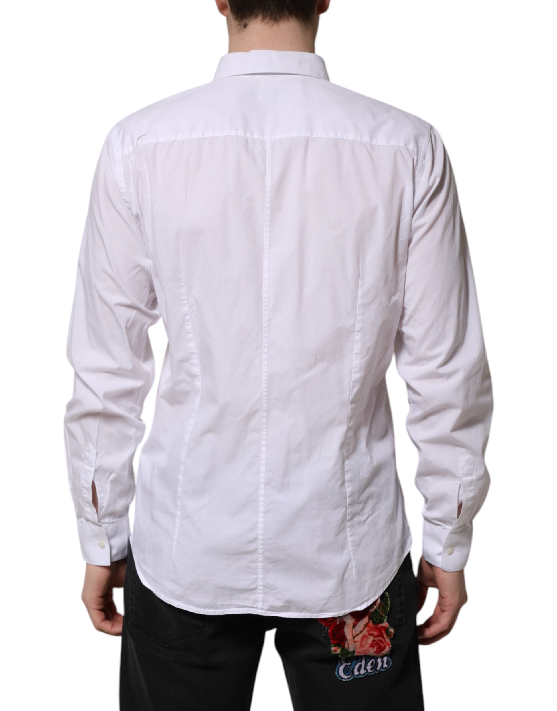 White Cotton STAFF Long Sleeves Formal Shirt
