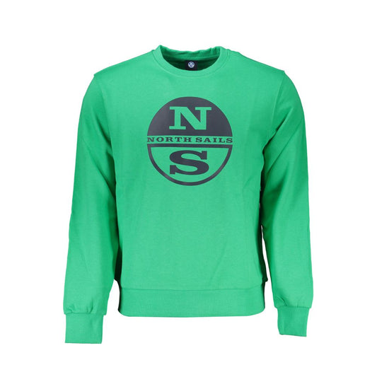 Green Cotton Men Sweater