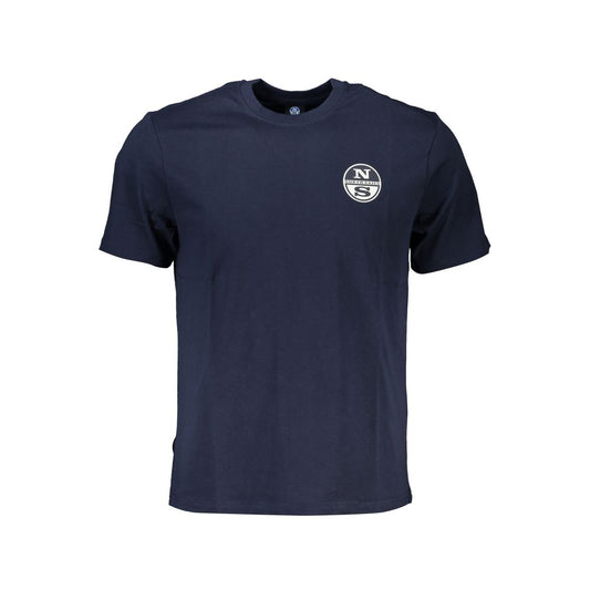 Blu Cotton Men T-Shirt