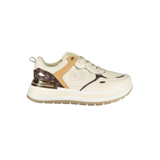 Beige Polyester Women Sneaker