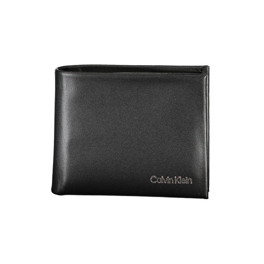 Black Polyester Men Wallet