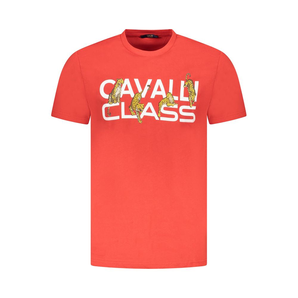 Red Cotton Men T-Shirt