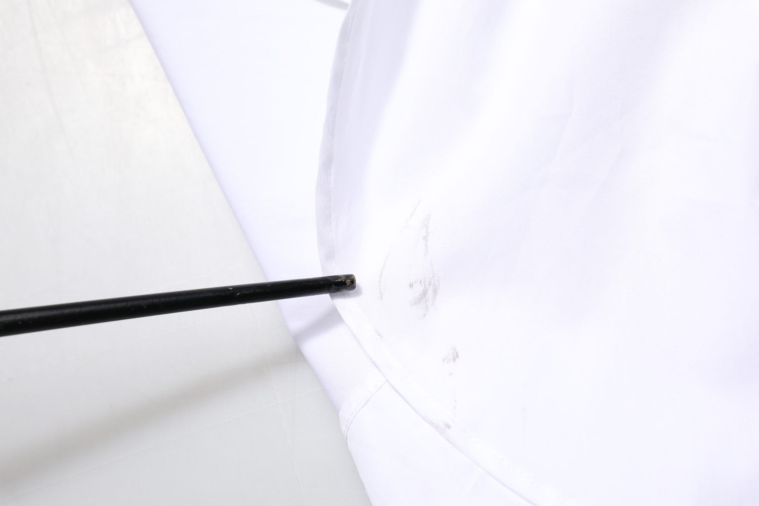 White Cotton Collared Shirt Long Sleeve Top