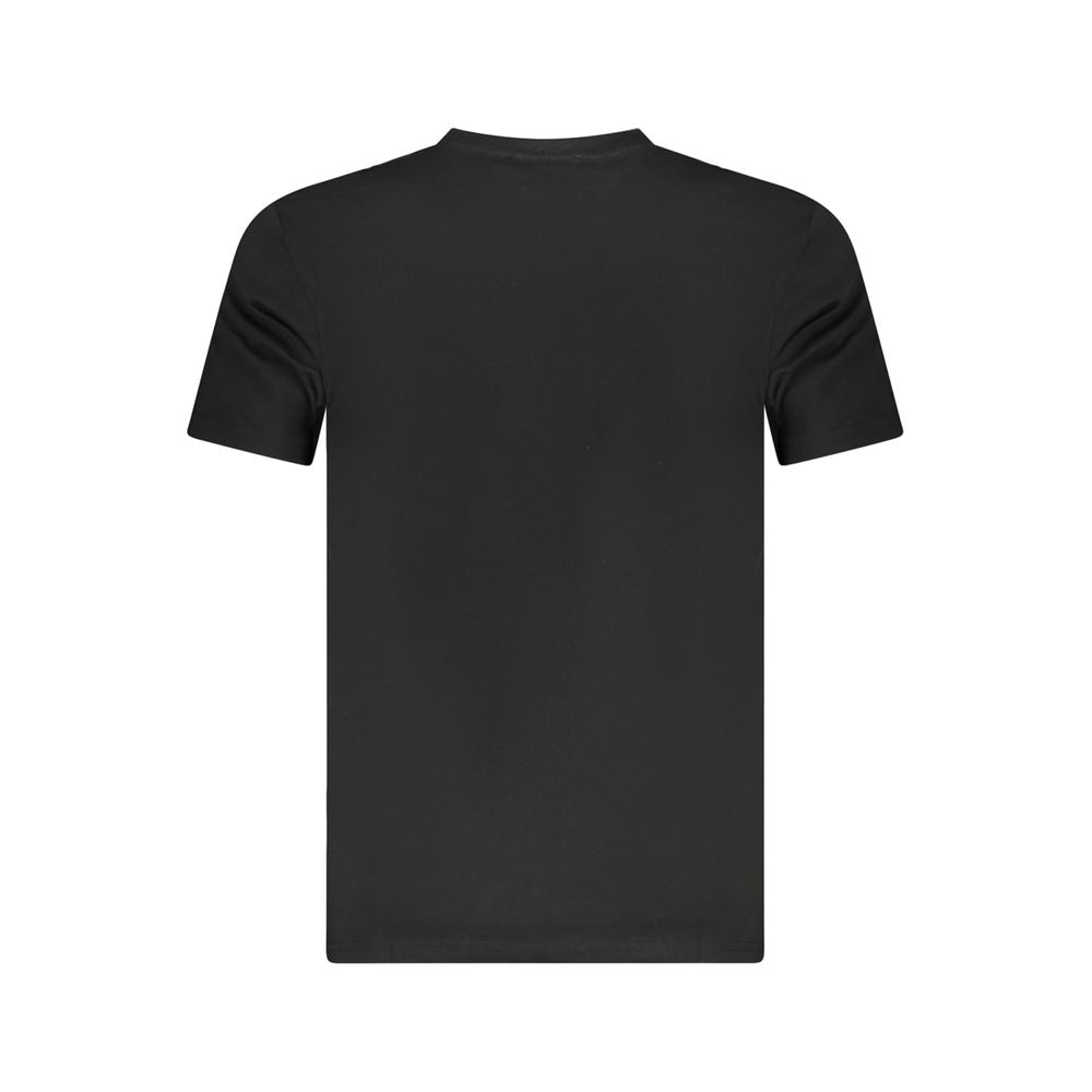 Black Cotton Men T-Shirt