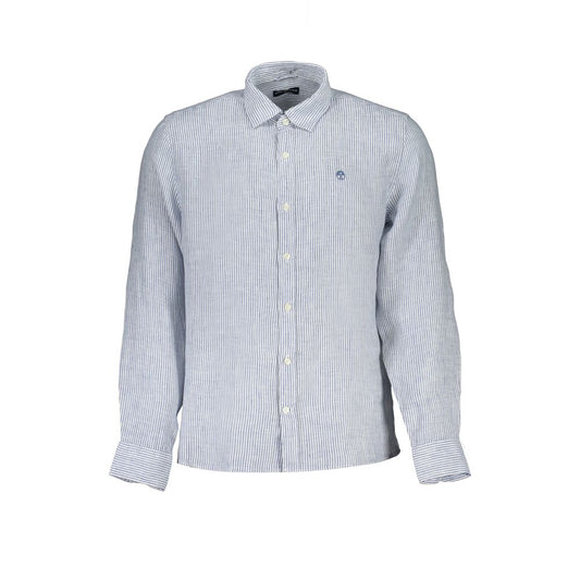 Blue Linen Men's Shirt
