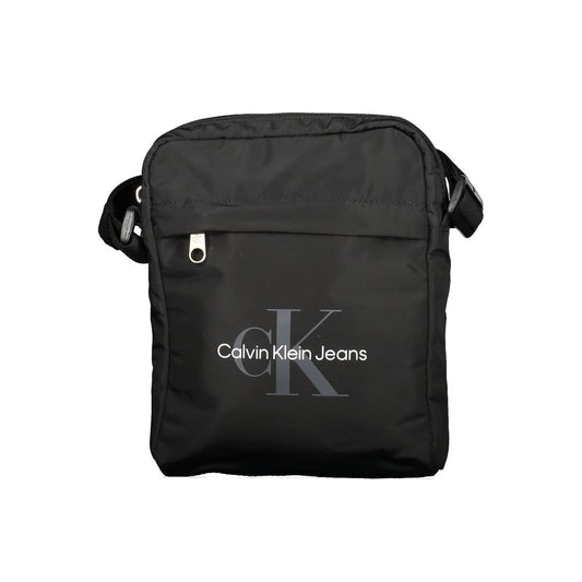 Black Polyester Shoulder Bag