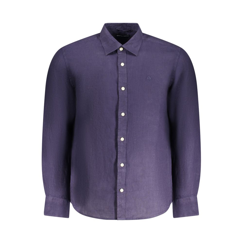 Blue Linen Men Shirt