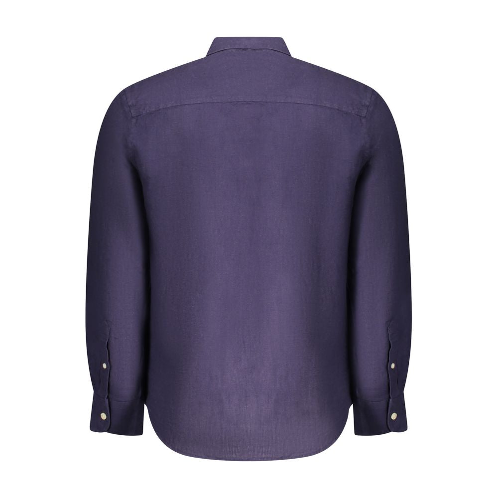 Blue Linen Men Shirt