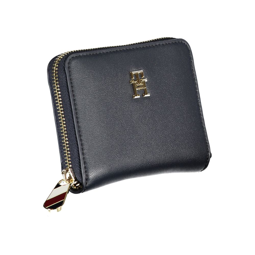 Blue Polyurethane Women Wallet
