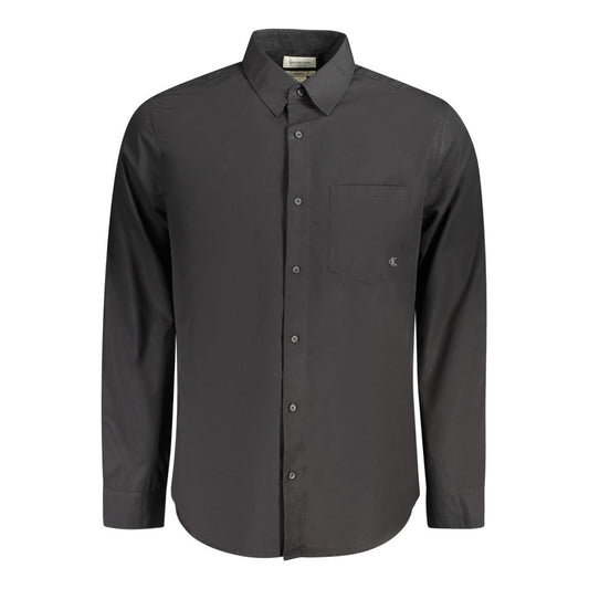 Black Cotton Men's Shirt