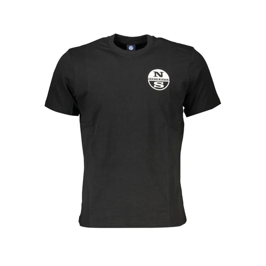 Black Cotton Men T-Shirt