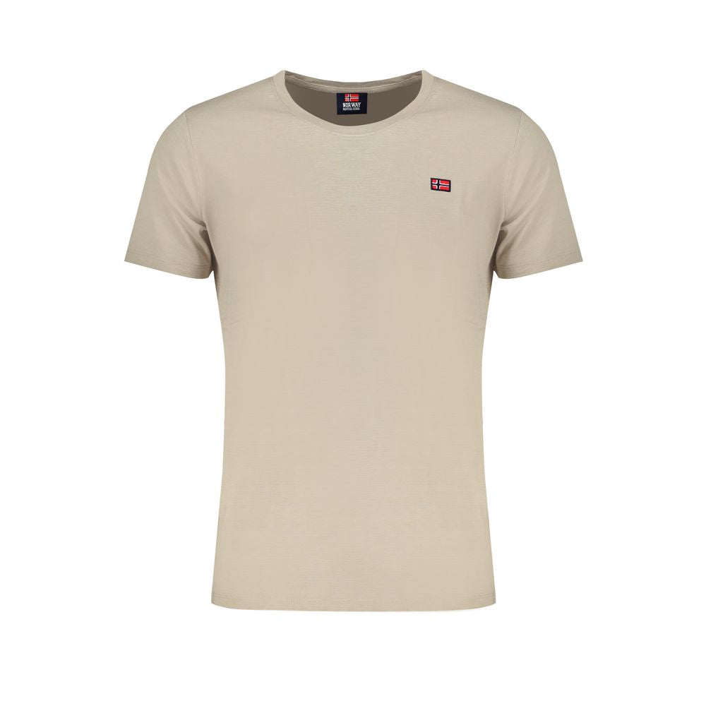 Beige Cotton Men's T-Shirt