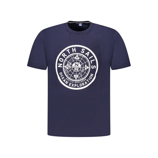 Blue Cotton Men's T-Shirt