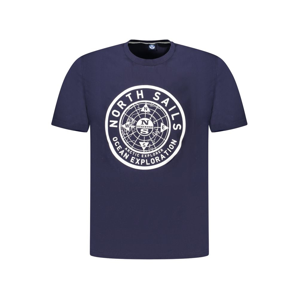 Blue Cotton Men's T-Shirt