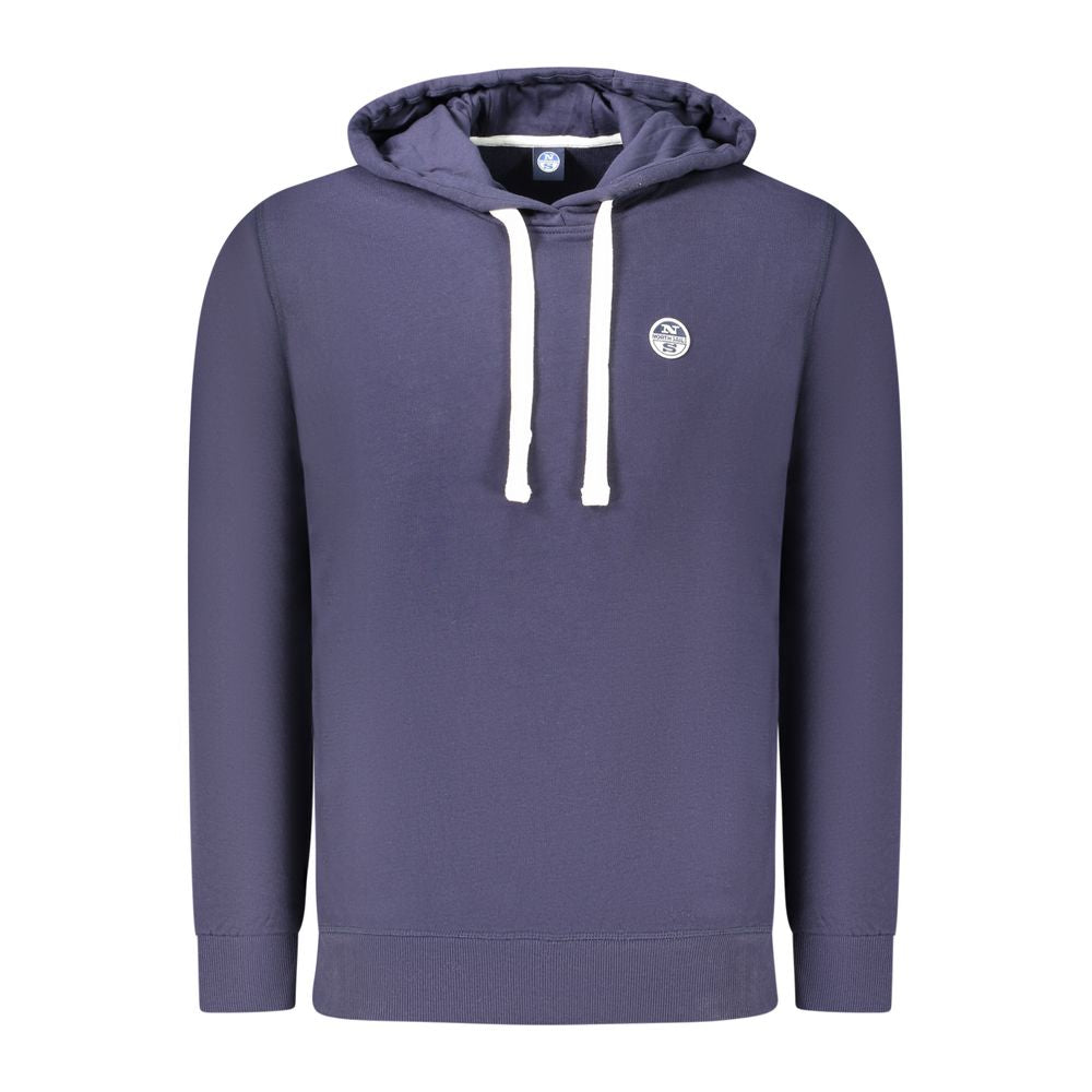 Blue Cotton Men's Hoodie