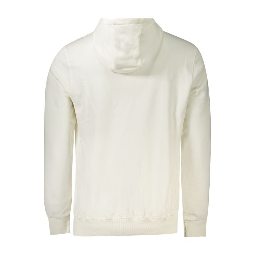 White Cotton Men's Hooded Sweatshirt