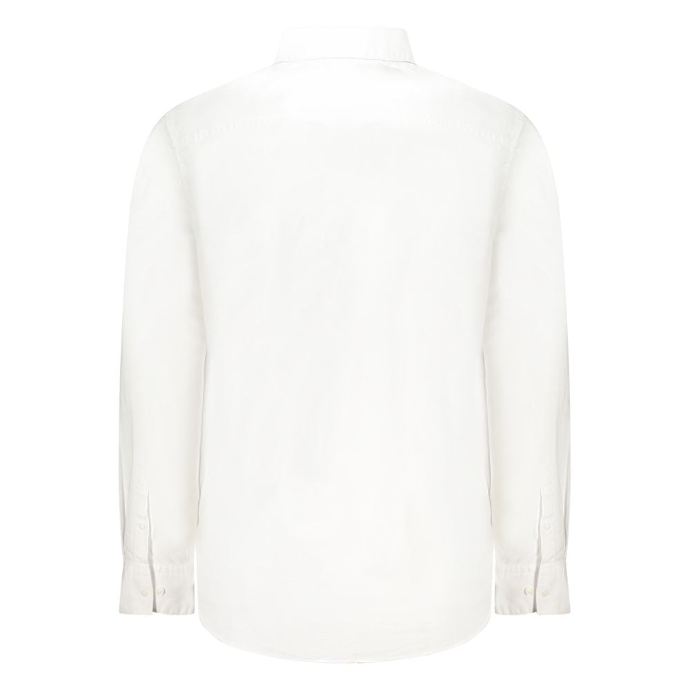 White Cotton Men Shirt