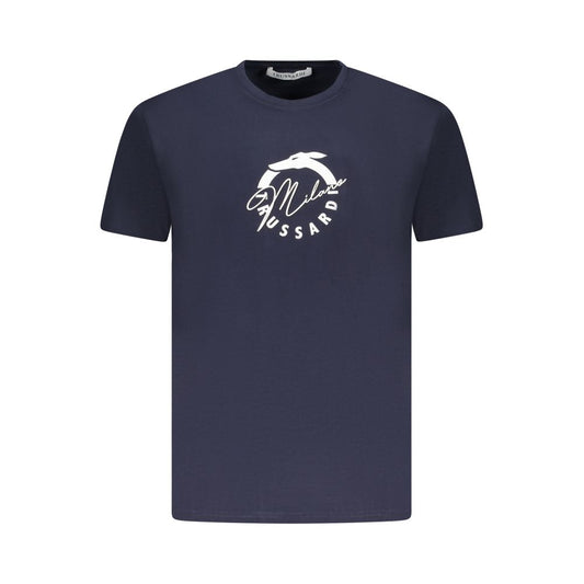 Blue Cotton Men T-Shirt