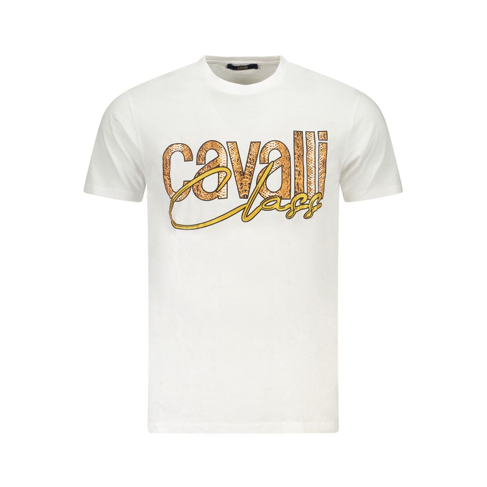 White Cotton Men T-Shirt