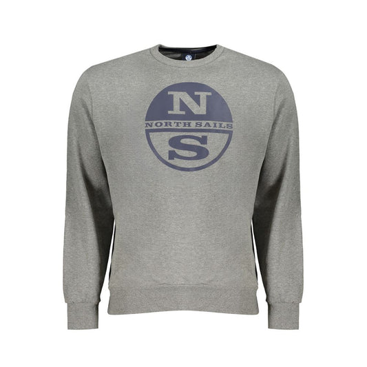 Gray Cotton Men Sweater