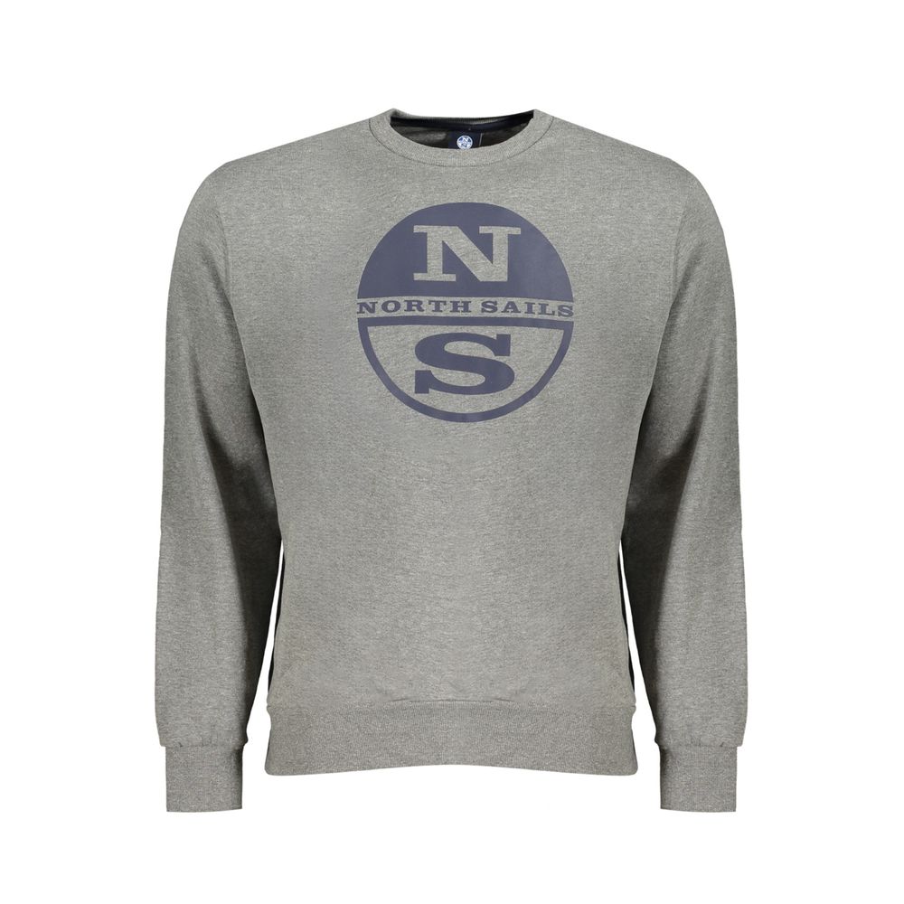 Gray Cotton Men Sweater