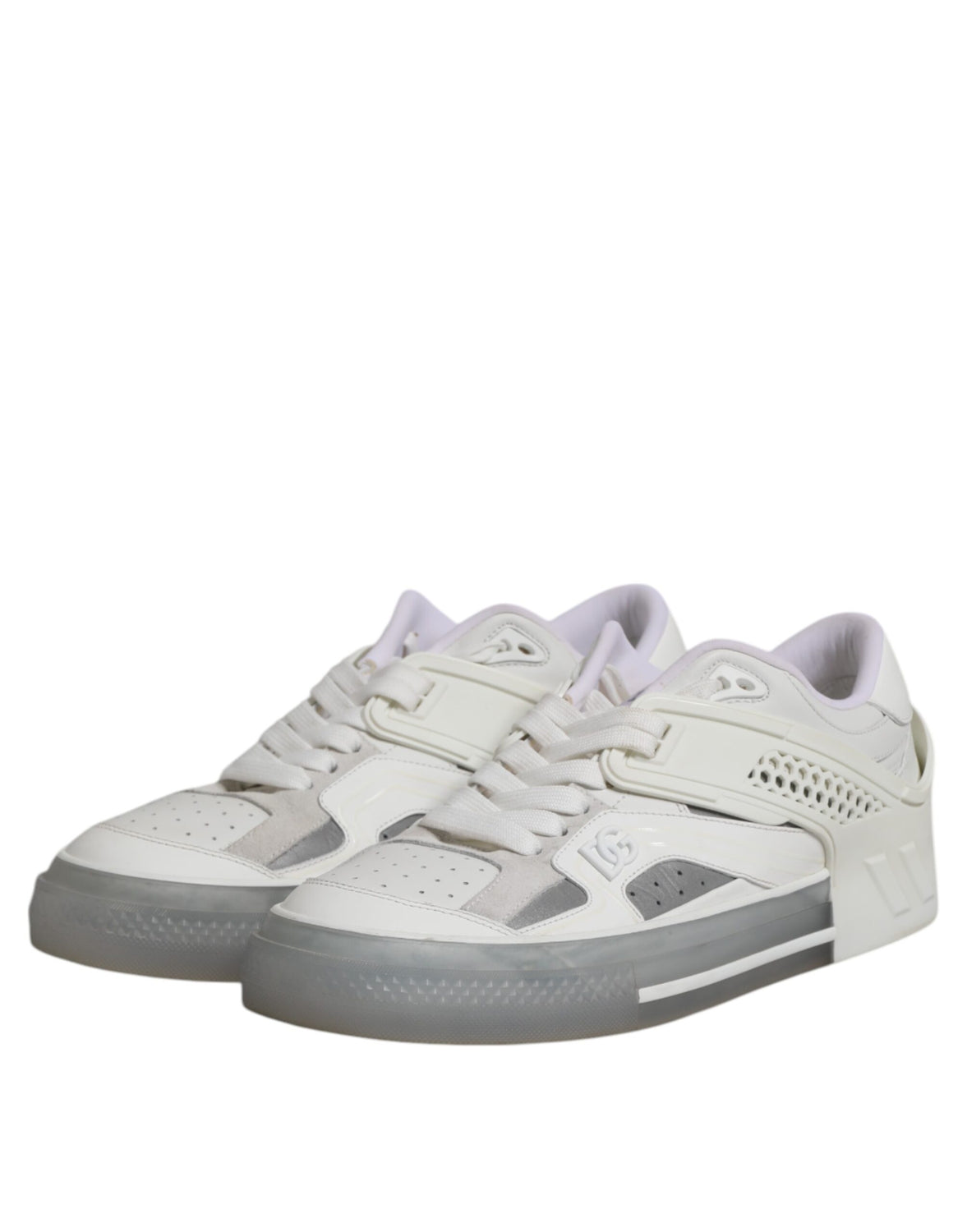 White Low Top DG Embossed Men Sneakers Shoes