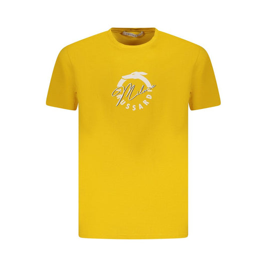 Yellow Cotton Men T-Shirt