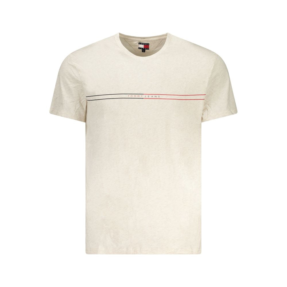 Beige Cotton Men's T-Shirt
