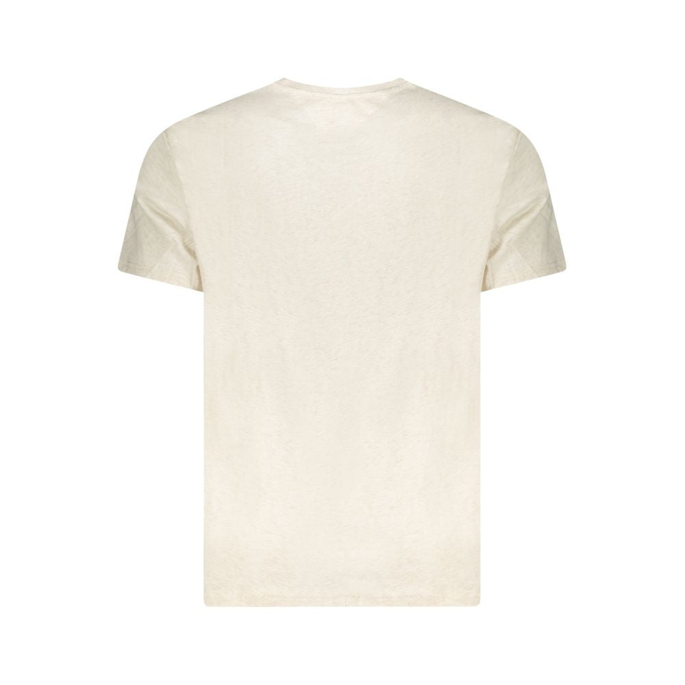 Beige Cotton Men's T-Shirt