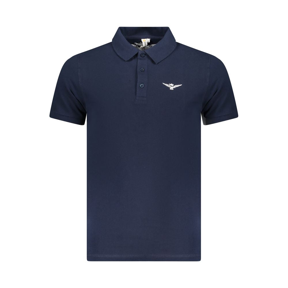 Blue Cotton Polo Shirt