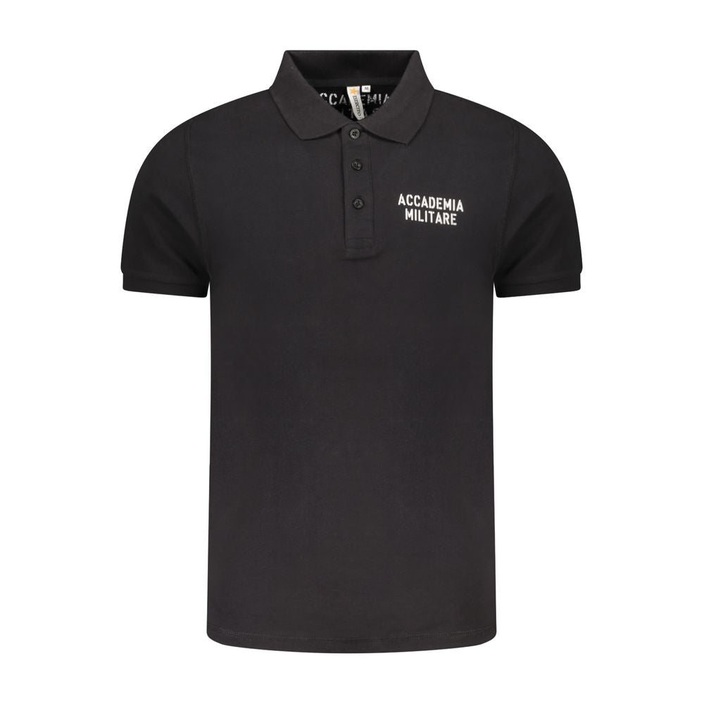 Black Cotton Polo Shirt
