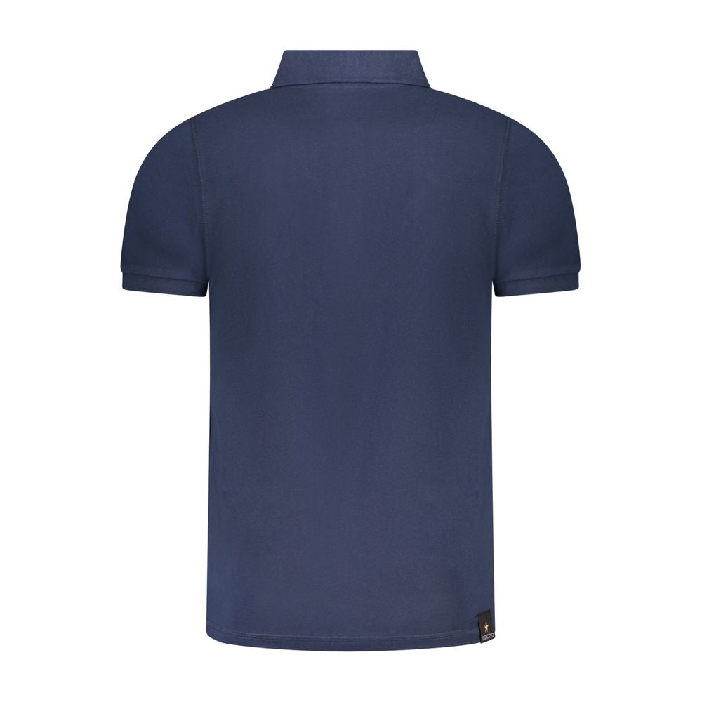 Blue Cotton Polo Shirt