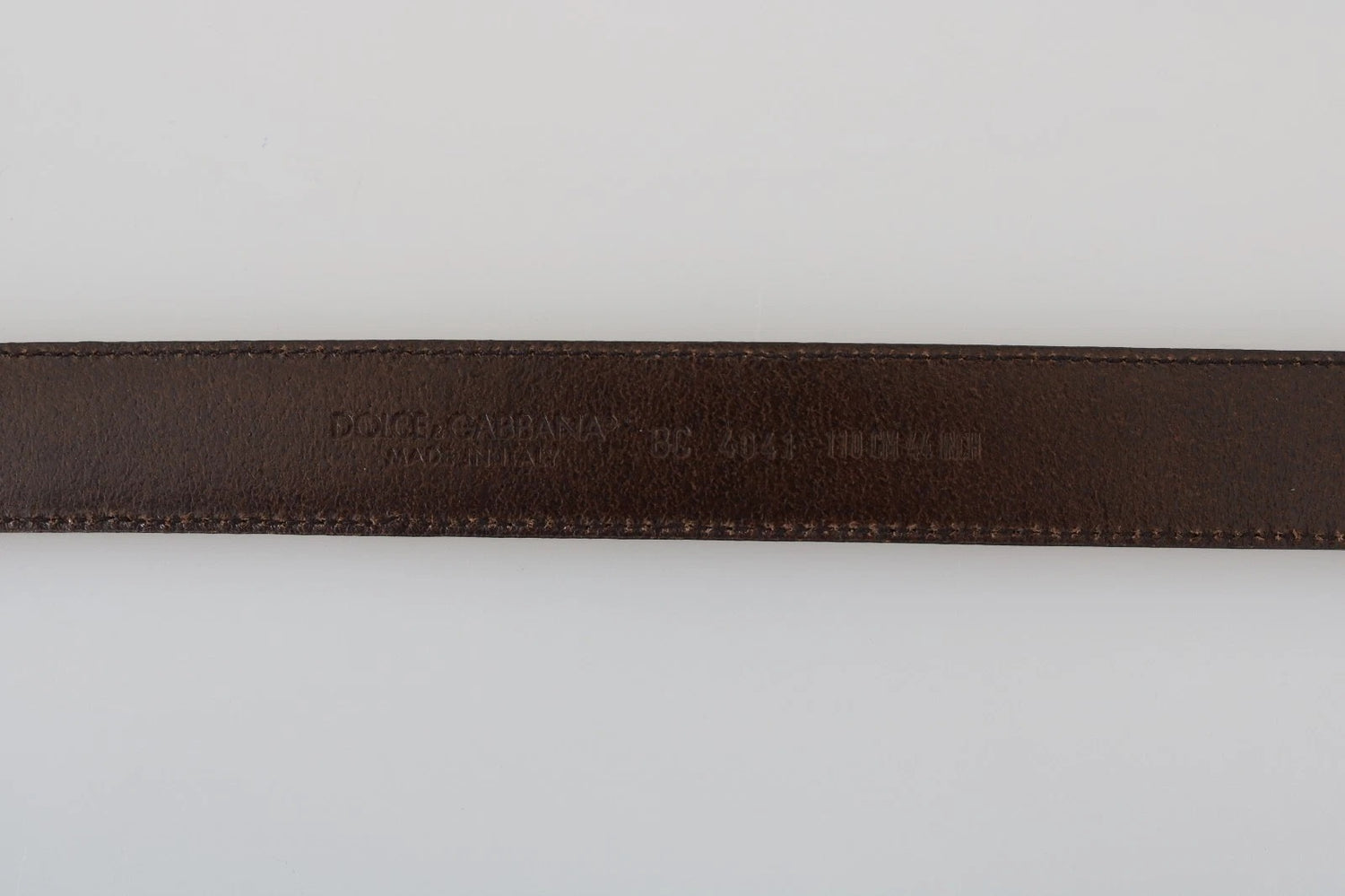 Blue Perforated Leather Gray Buckle Belt