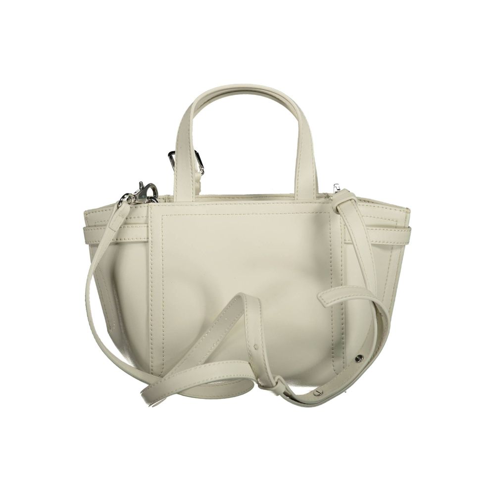 White Polyester Handbag