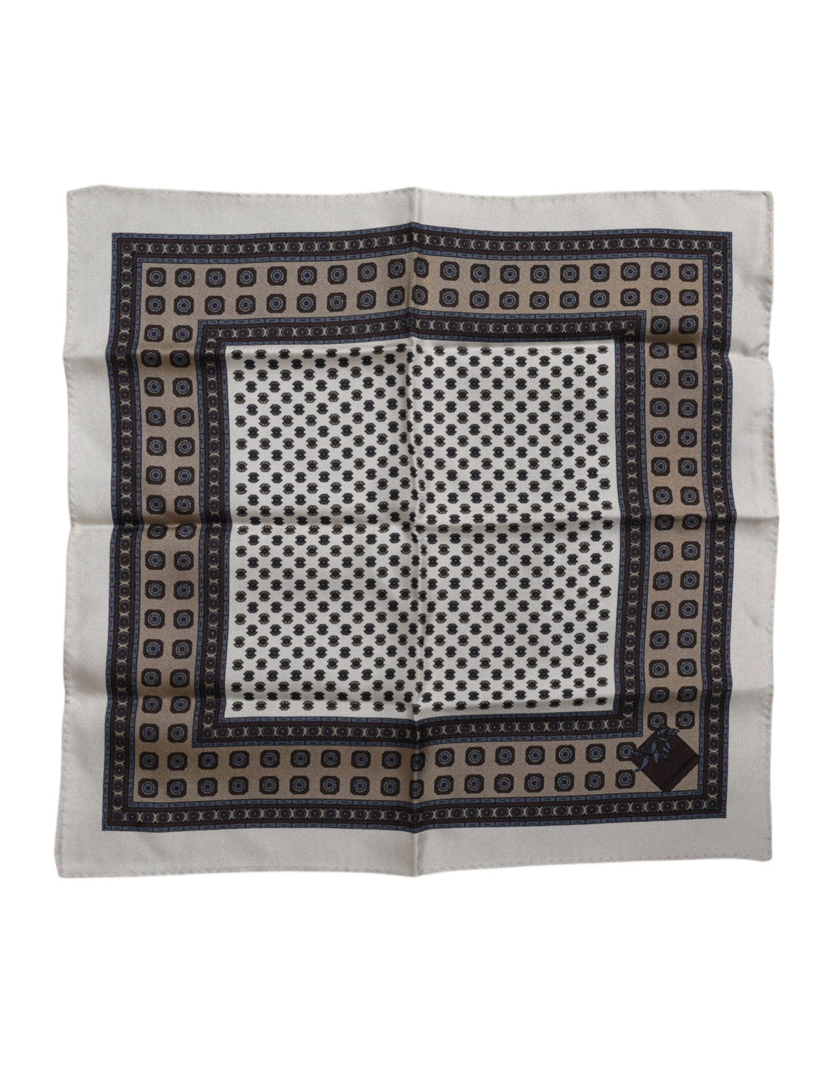Multicolor Patterned Square Men Foulard Scarf