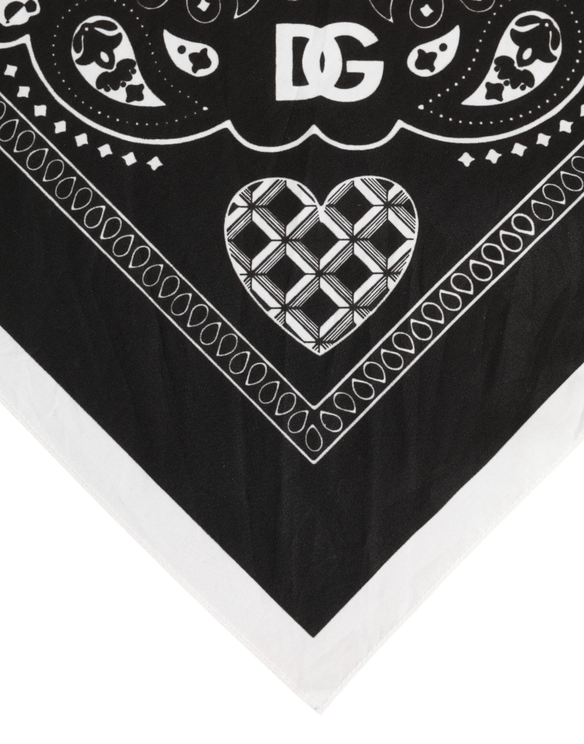 Black White Bandana Square Men Foulard Scarf