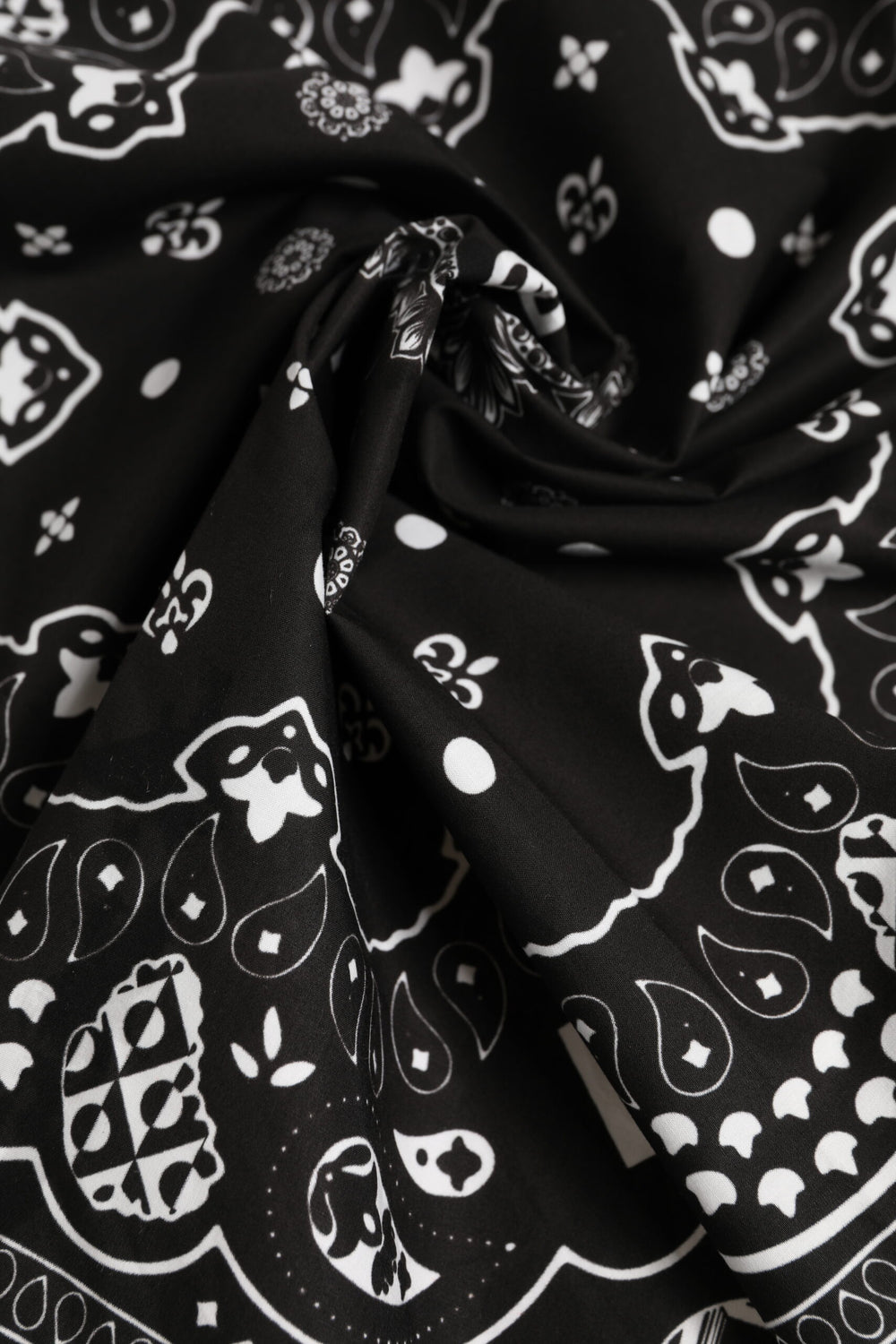 Black White Bandana Square Men Foulard Scarf