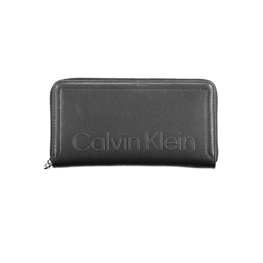 Black Polyurethane Women Wallet