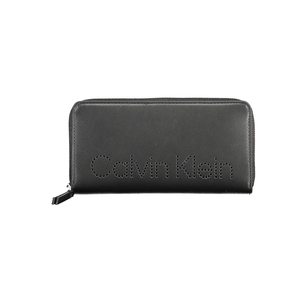 Black Polyurethane Women Wallet