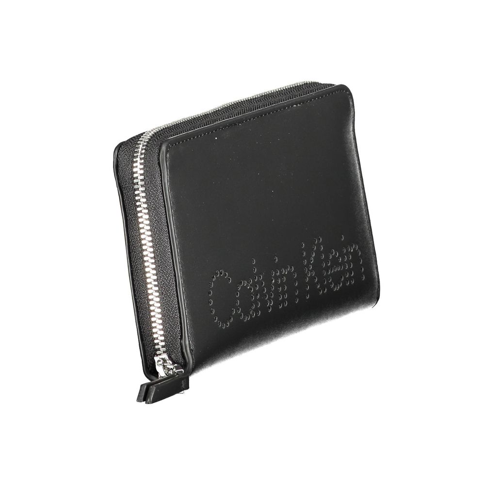 Black Polyurethane Women Wallet
