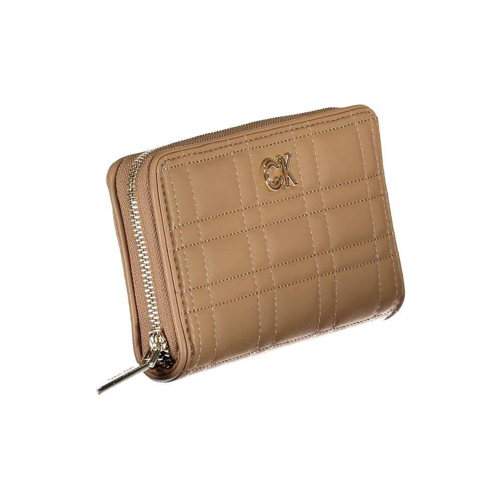 Beige Polyester Women Wallet