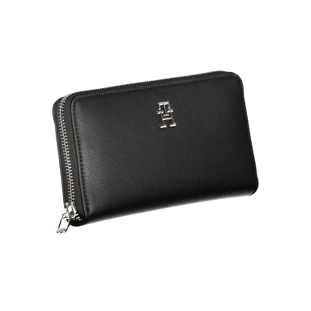 Black Polyester Women Wallet