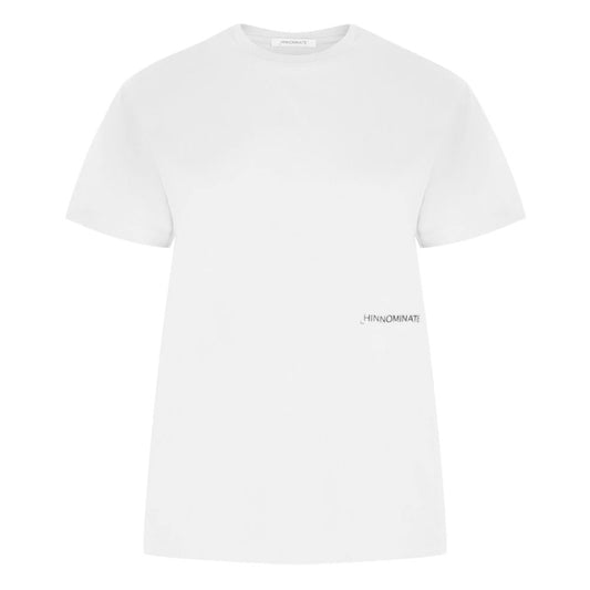 White Cotton Women T-Shirt