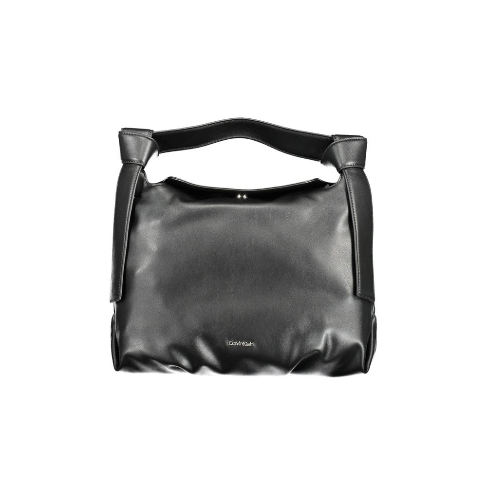 Black Polyester Handbag